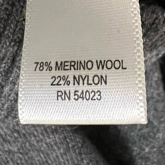 Banana Republic Men's Sweater Large Gray Shawl Collar Merino Wool Blend - Picture 12 of 16